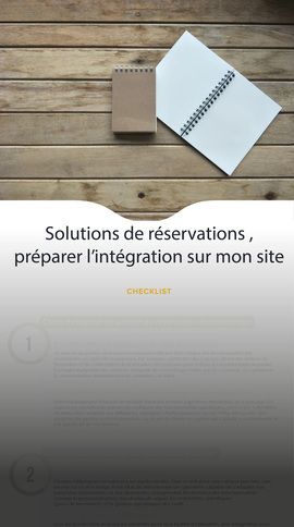 checklist solutions de réservations en ligne pme préparer l'intégration sur mon site