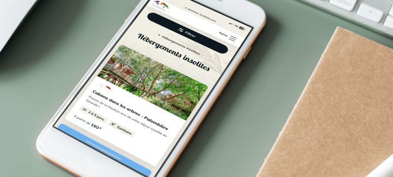 Création du site internet du Domaine EcÔtelia, client depuis 2019
